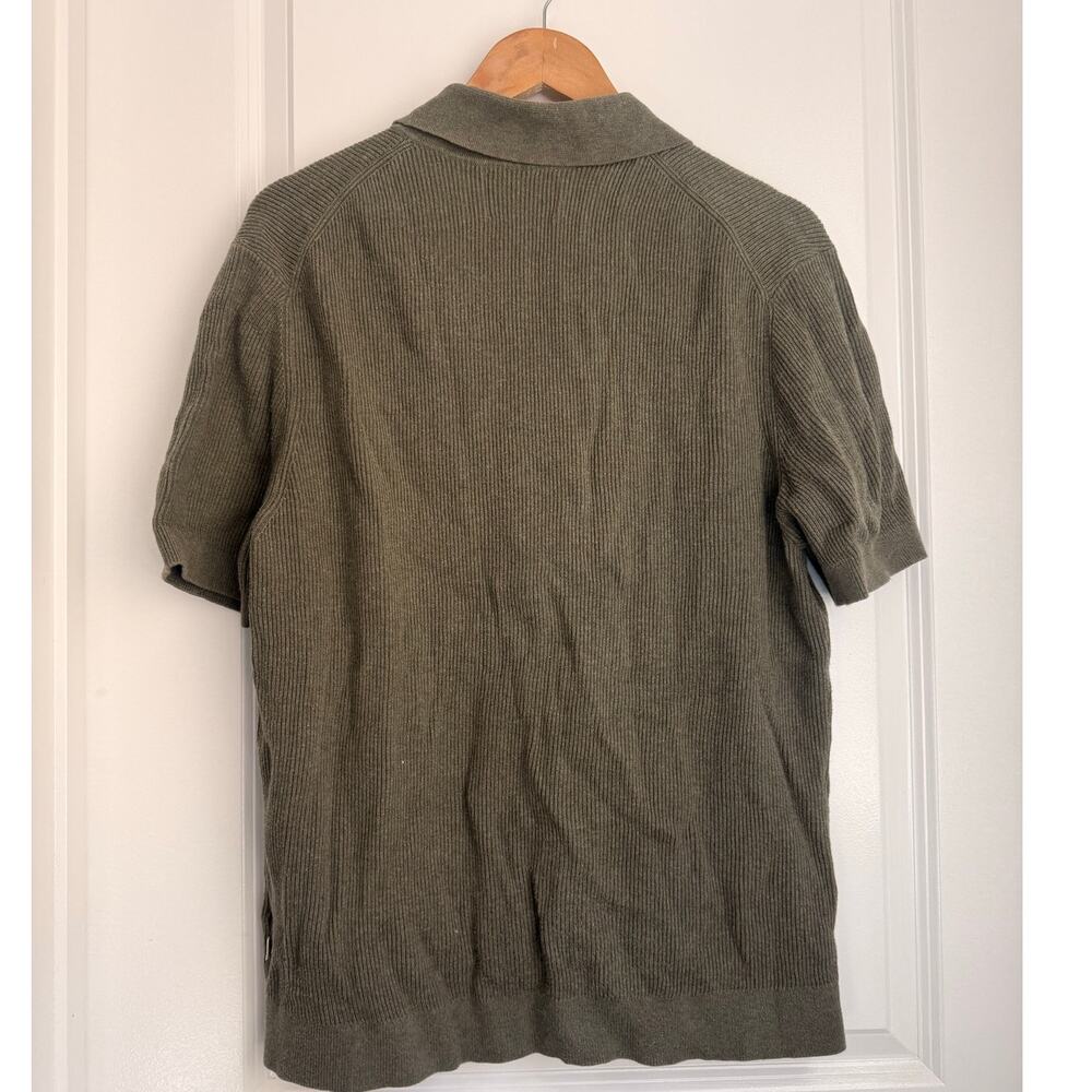 No Nationality NN.07 Hansie Zip Polo Capers Green Fall Cozy XXL Miminalist Corp‎ - Picture 6 of 8